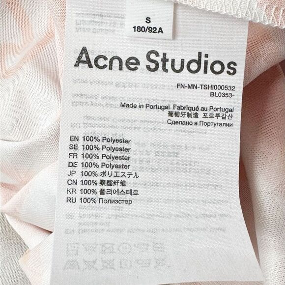 NWT RARE ACNE STUDIOS Erwin Football T-Shirt in Orange - Picture 5 of 5